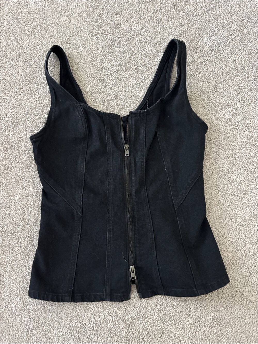 Universal Thread Black Zip-Front Camisole Tank